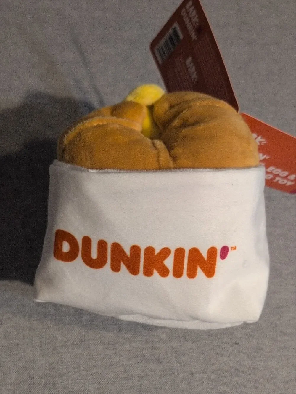 Bark Dunkin' Sausage, Egg & Cheese, Dog Toy New With Tags